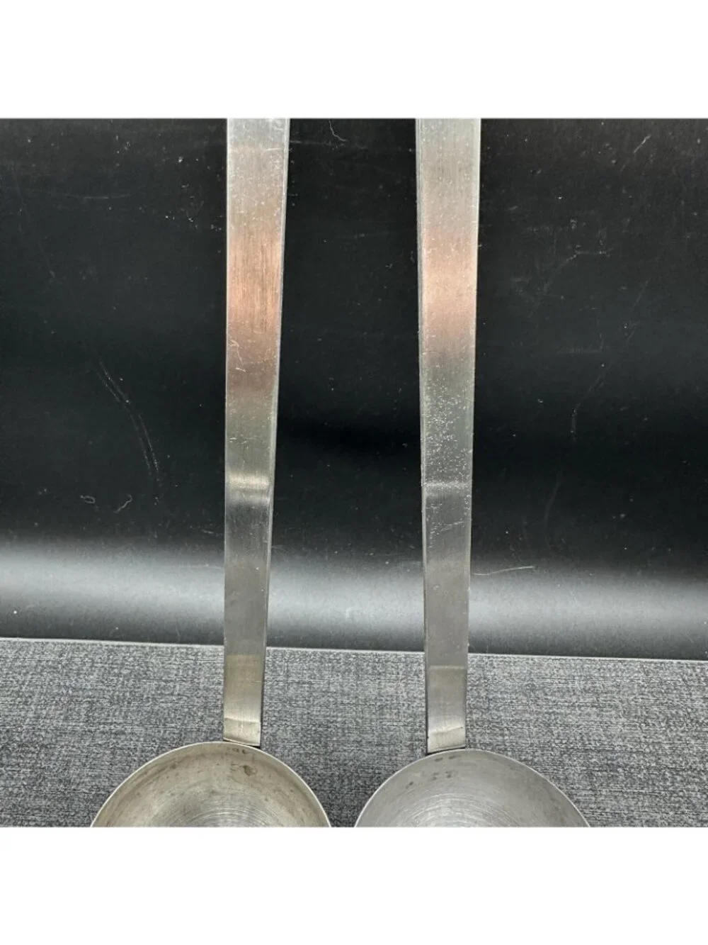 Vintage Stainless Steel 4 oz Ladle Set 2 Commercial Restaurant Japan Hook Capco